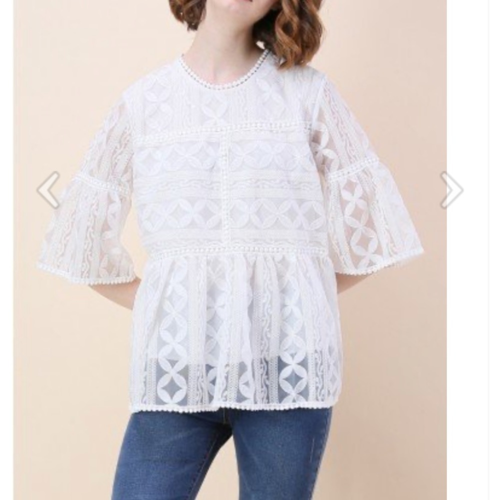 Chicwish fall lovin embroidered dolly top NWT
